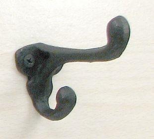 Cast Iron Wall Hook Black Set of 6