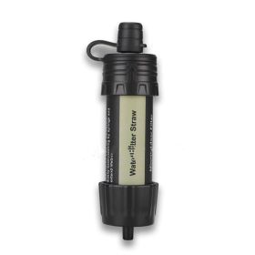 Mini Portable Filter With Water Purifier Straw (Color: black)