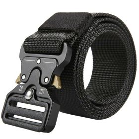 Hunting & Camping Heavy Duty Security Utility Nylon Belt (Color: black)