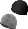 Lightweight Thermal Skull Cap Ears Warm Cycling Helmet Liner Winter Running Beanie Hats Sweat Wicking 2 Pack