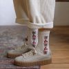 5 Pairs Cute Bear Socks Women High Wool Keep Warm Brown Winter Sock Fuffy Funny Lovely Kawaii Cartoon Christmas Gift Thermal Size 35-40