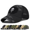 1pc Breathable Tactical Baseball Cap; Multi-color Mesh Sun Hat With Skull Pattern; For Outdoor Hunting And Hiking